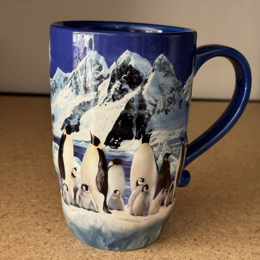 Seaworld Orlando 3D Coffee Mug Emperor Penguins on Arctic Iceberg Theme Park